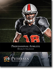 Athlete in football gear advertisement