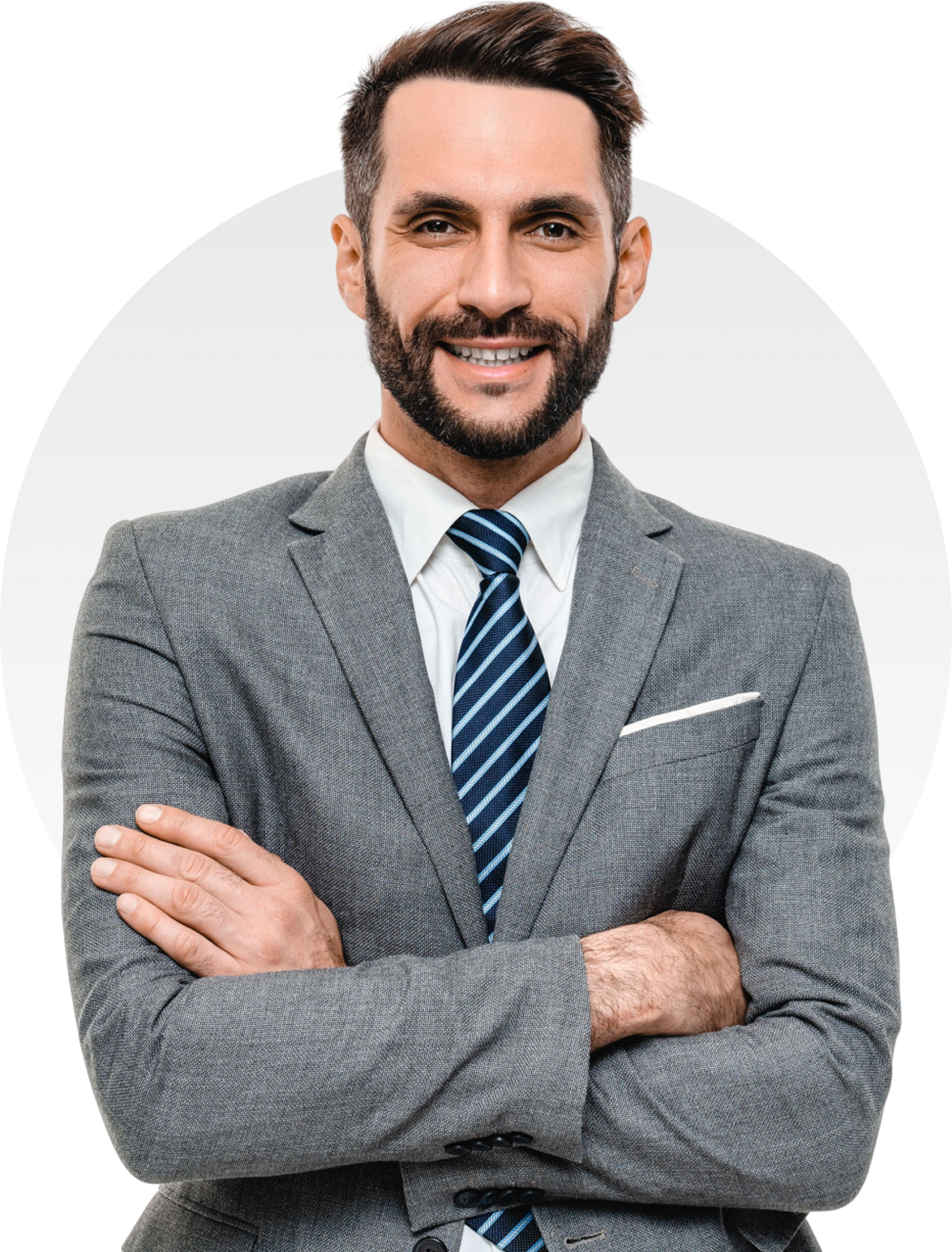 Confident man in business suit